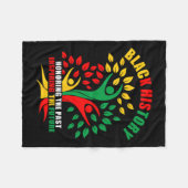 Black History Honing Past Inspireling Future Afric Fleece Deken (Voorkant (Horizontaal))