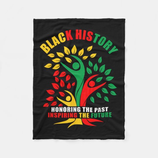 Black History Honing Past Inspireling Future Afric Fleece Deken (Voorkant)