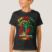 Black History Honing Past Inspireling Future Afric T-shirt (Voorkant)