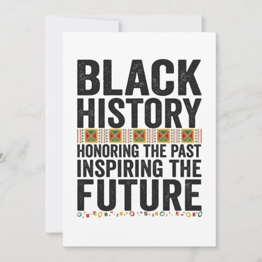 Black History Honorin the Past Inspiring the Futur Bedankkaart (Voorkant)