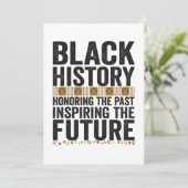 Black History Honorin the Past Inspiring the Futur Bedankkaart (Staand voorkant)