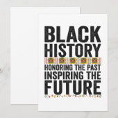 Black History Honorin the Past Inspiring the Futur Bedankkaart (Voorkant / Achterkant)