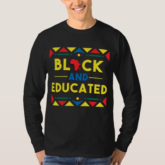 Black History Hoodie Black en Educated African Co. T-shirt (Voorkant)