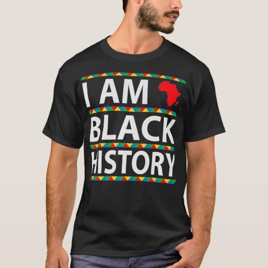 Black History Ik ben Black History Premium T-shirt (Voorkant)