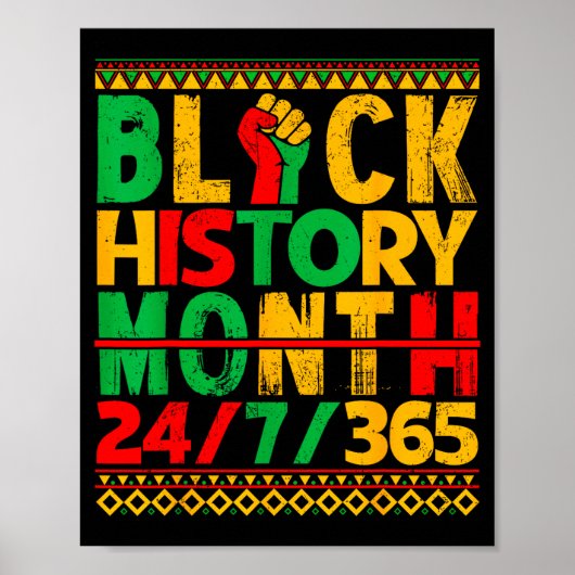 Black History Is American History African Men Wome Poster (Voorkant)