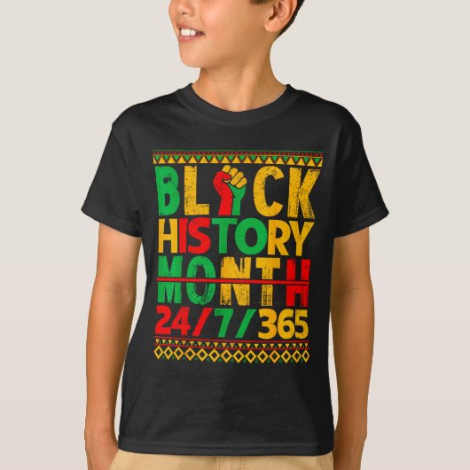 Black History Is American History African Men Wome T-shirt (Voorkant)