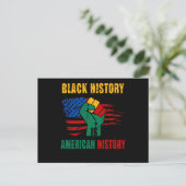 Black History Is American History Month Briefkaart (Staand voorkant)