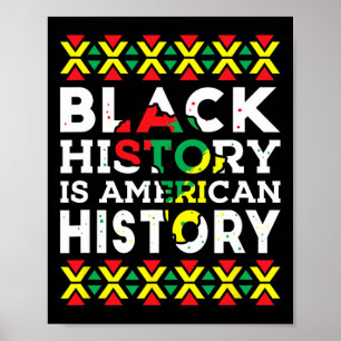 Black History Is American History Patriotic Africa Poster