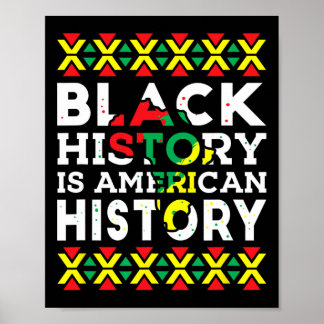 Black History Is American History Patriotic Africa Poster