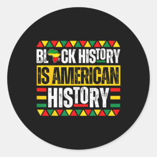 Black History is de Amerikaanse geschiedenis trots Ronde Sticker