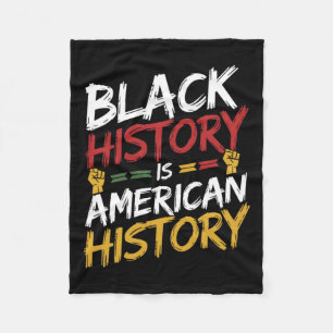 Black History is een Amerikaanse geschiedenis Stic Fleece Deken