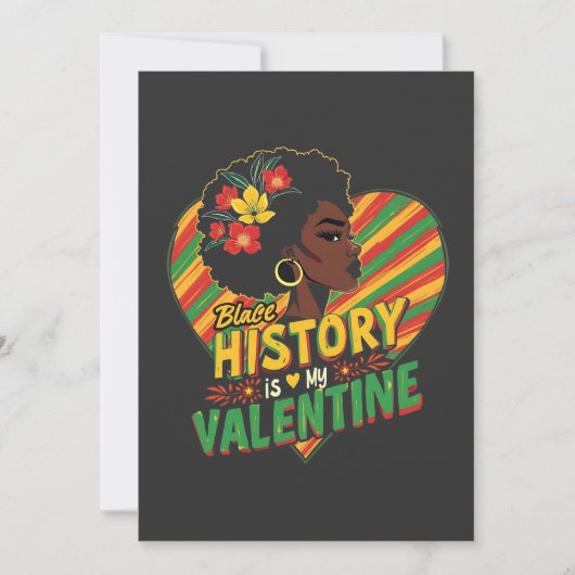 Black History is mijn Valentijn Black History Mont Kaart (Voorkant)