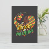 Black History is mijn Valentijn Black History Mont Kaart (Staand voorkant)
