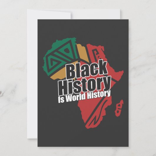Black History Is World History Feestdagenkaart (Voorkant)