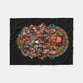 Black History Leaders Collage Inspirational Africa Fleece Deken (Voorkant (Horizontaal))