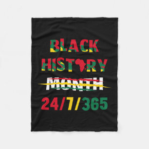 Black History Maand 247365 Afro-Amerikaanse geschi Fleece Deken