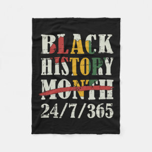 Black History Maand 247365 met Afrikaanse kaart Vl Fleece Deken