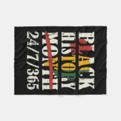 Black History Maand 247365 met Afrikaanse kaart Vl Fleece Deken (Voorkant (Horizontaal))