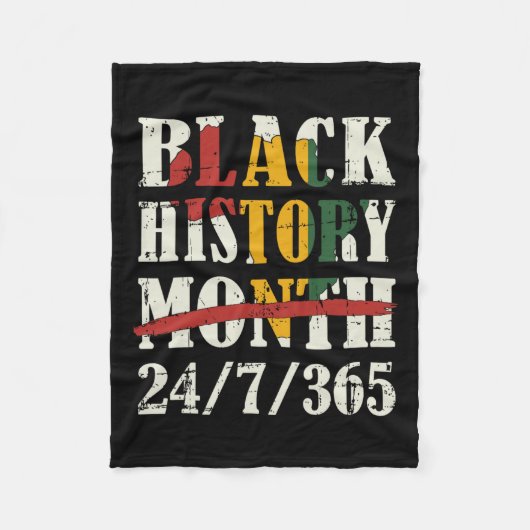 Black History Maand 247365 met Afrikaanse kaart Vl Fleece Deken (Voorkant)