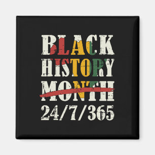 Black History Maand 247365 met Afrikaanse kaart Vl Magneet