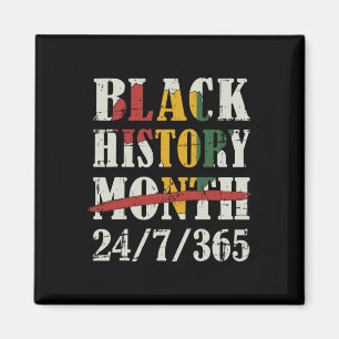 Black History Maand 247365 met Afrikaanse kaart Vl Magneet