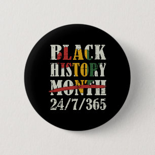 Black History Maand 247365 met Afrikaanse kaart Vl Ronde Button 5,7 Cm