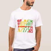 Black History Maand 24/7/365, Black Pride, Afrikaa T-shirt (Voorkant)