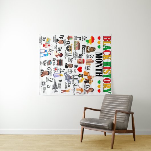 Black History Maand A tot en met Z Wandkleed (In Situ (horizontaal))