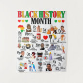 Black History Maand A tot en met Z Wandkleed (Voorkant)
