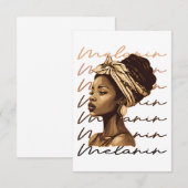 Black History Maand African American Black Melanin Bedankkaart (Voorkant / Achterkant)