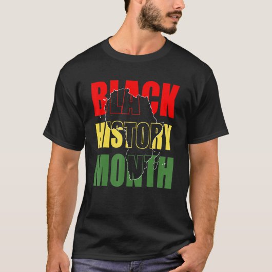 Black History Maand African American Black Melanin T-shirt (Voorkant)
