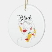 Black History Maand African American Keramisch Ornament (Links)