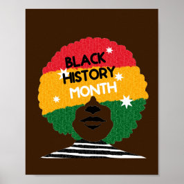 Black History Maand African American Woman Poster