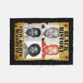 Black History Maand Authentieke Burgerrechten Mugs Fleece Deken (Voorkant (Horizontaal))