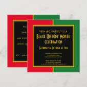 BLACK HISTORY MAAND BHM Celebration Invitation (Voorkant / Achterkant)