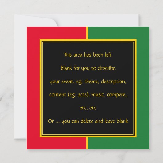 BLACK HISTORY MAAND BHM Celebration Invitation (Achterkant)