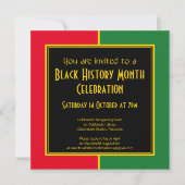 BLACK HISTORY MAAND BHM Celebration Invitation (Voorkant)