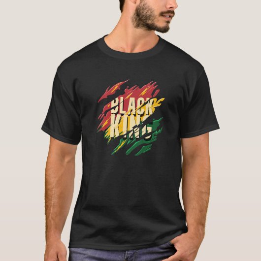 Black History Maand Black King African American T-shirt (Voorkant)