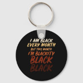 Black History Maand Empowerment Black Pride Mannen Sleutelhanger (Voorkant)