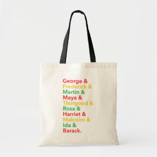 Black History Maand Heroes Name Stack Tote Bag