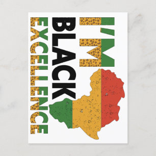 Black History Maand Ik ben Black Excellence Feestdagenkaart