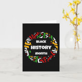 Black History Maand met Afrikaanse kaart Vlag voor (Gele Bloem)