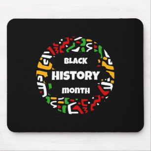 Black History Maand met Afrikaanse kaart Vlag voor Muismat