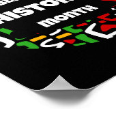 Black History Maand met Afrikaanse kaart Vlag voor Poster (Hoek)