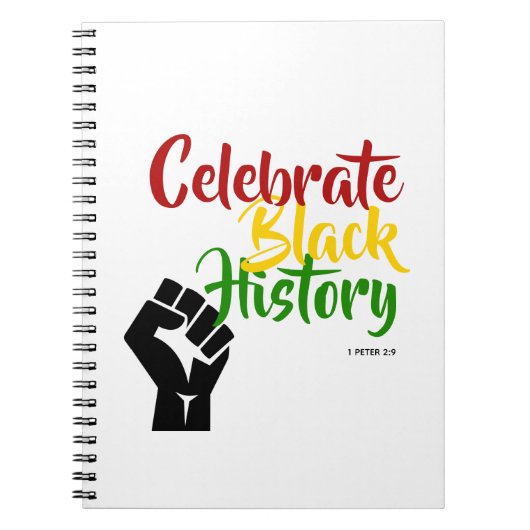 BLACK HISTORY MAAND Motivatie vieren BHM Notitieboek (Voorkant)