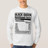 Black History Maand Nutrition Facts Black Queen T-shirt (Voorkant)