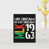 Black History Maand Pride MLK 1963 Zijn droom is m Kaart (Gele Bloem)