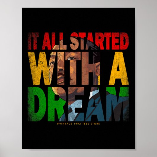 Black History Maand Ream als leiders Afrikaans Ame Poster (Voorkant)