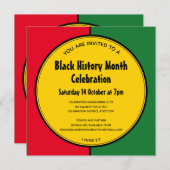 BLACK HISTORY MAAND - Uitnodiging voor gepersonali (Voorkant / Achterkant)