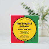 BLACK HISTORY MAAND - Uitnodiging voor gepersonali (Staand voorkant)